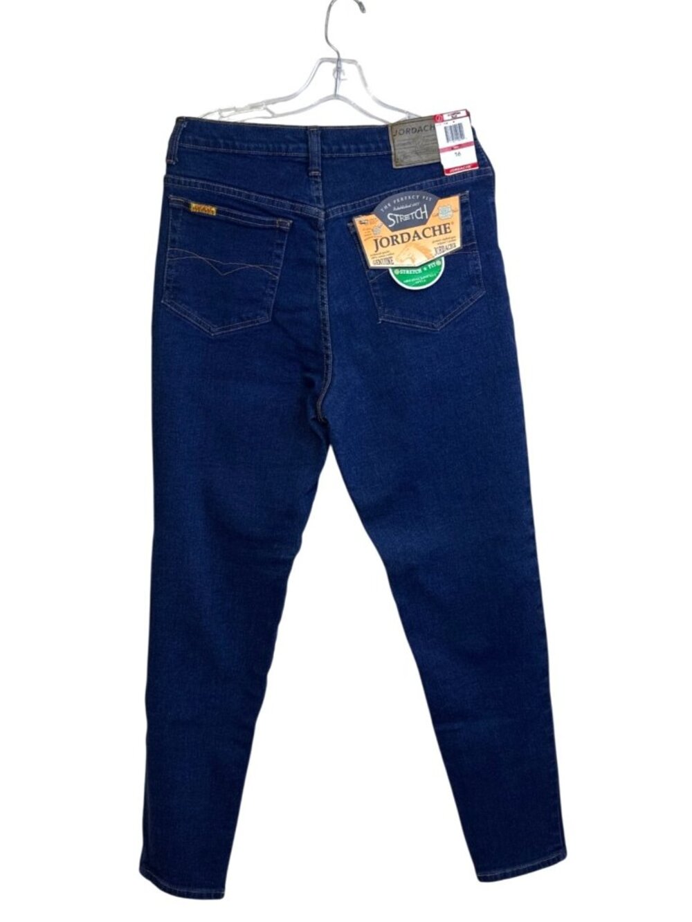 NWT Vtg Jordache High Rise Stretch Fit Jeans Women's 16 Dark Wash
